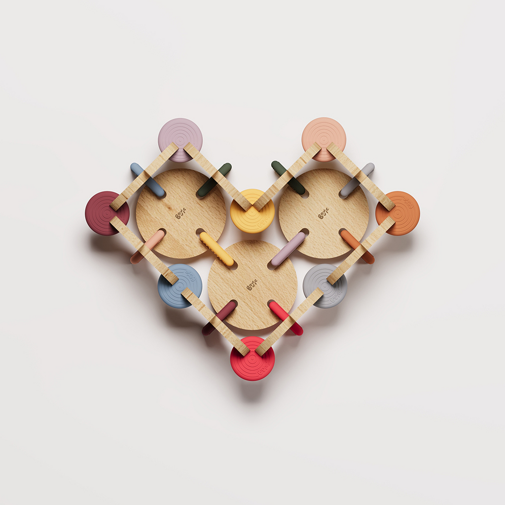 BAVVIC FAMILY SET - Wooden Contruction Toy