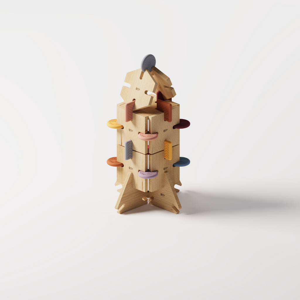 BAVVIC FAMILY SET - Wooden Contruction Toy