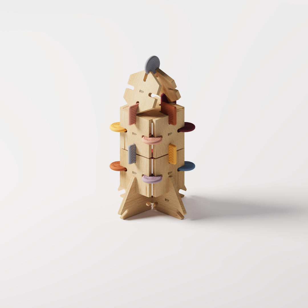 BAVVIC FAMILY SET - Wooden Contruction Toy