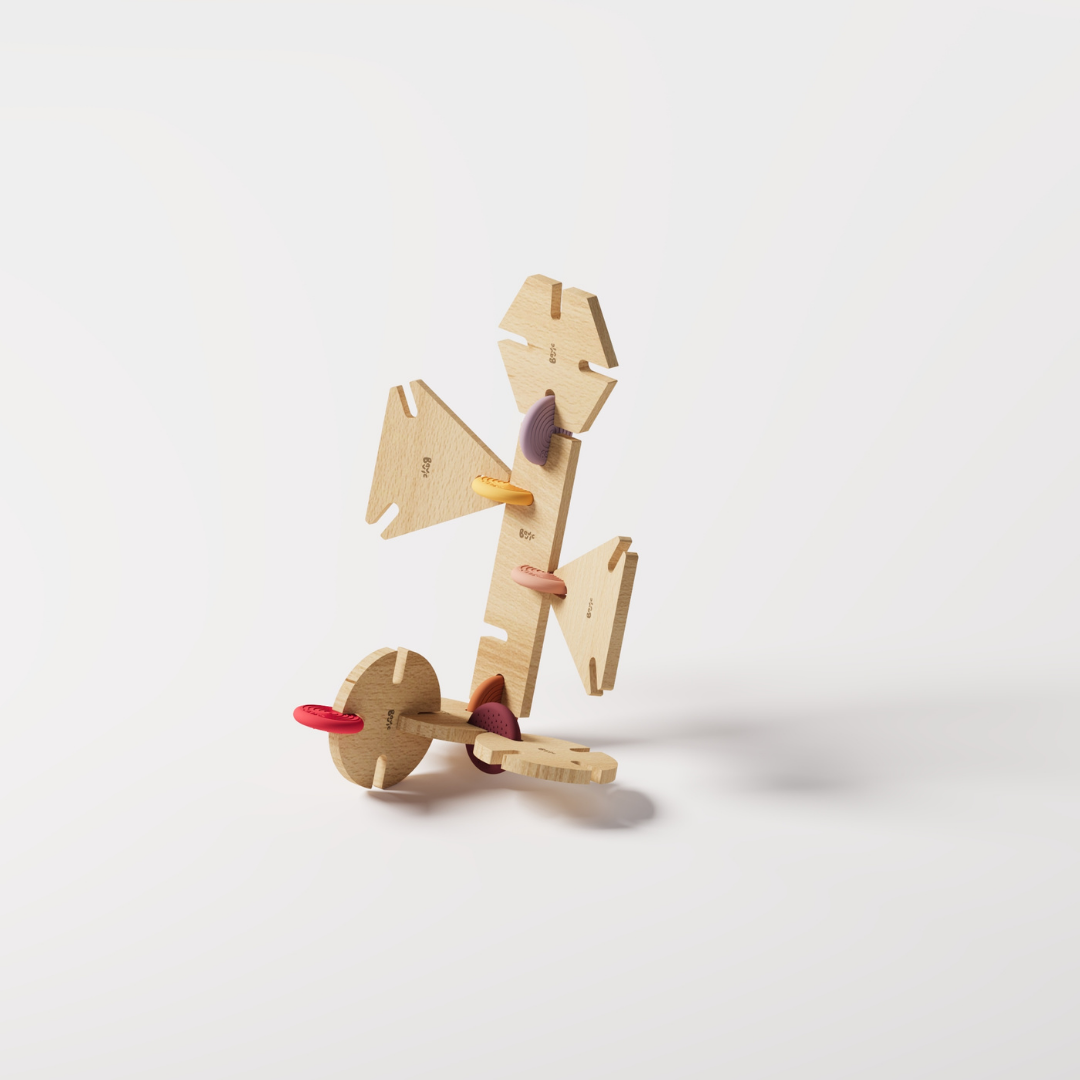 BAVVIC FAMILY SET - Wooden Contruction Toy