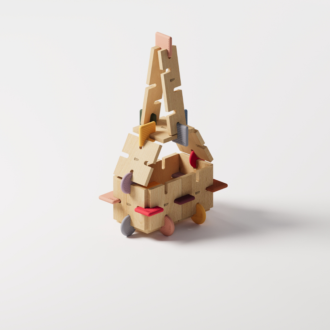 BAVVIC FAMILY SET - Wooden Contruction Toy