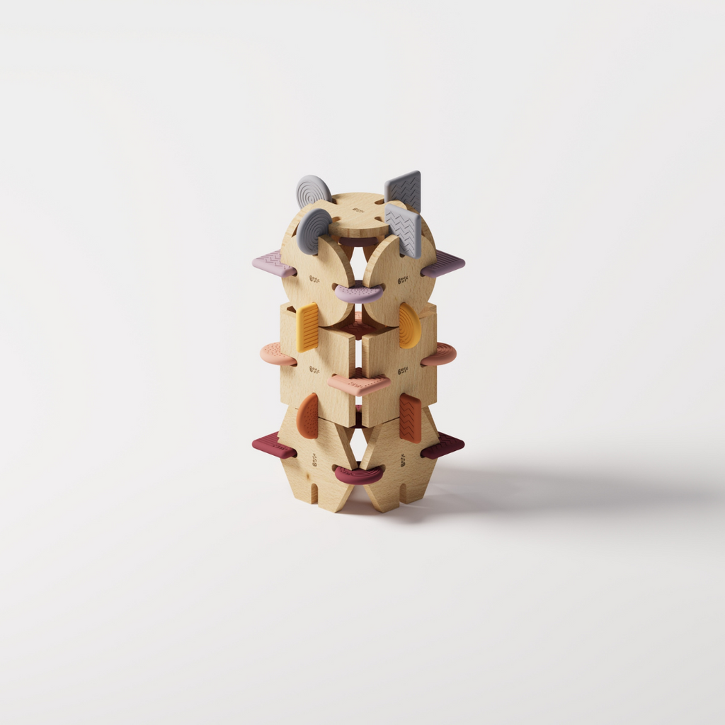 BAVVIC FAMILY SET - Wooden Contruction Toy