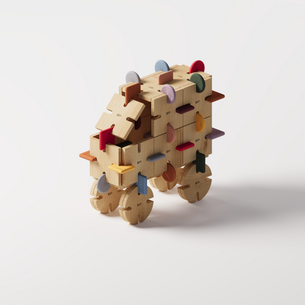 BAVVIC FAMILY SET - Wooden Contruction Toy