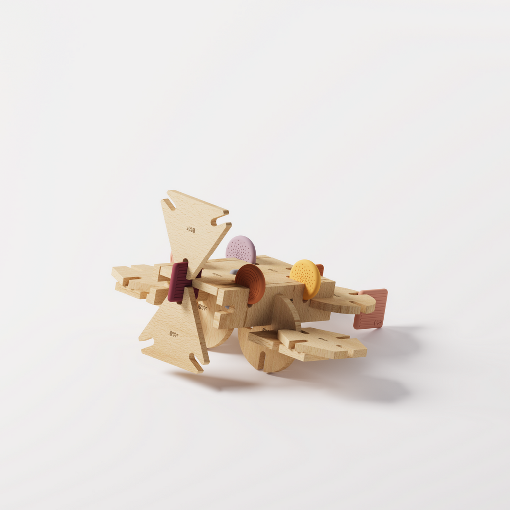 BAVVIC FAMILY SET - Wooden Contruction Toy