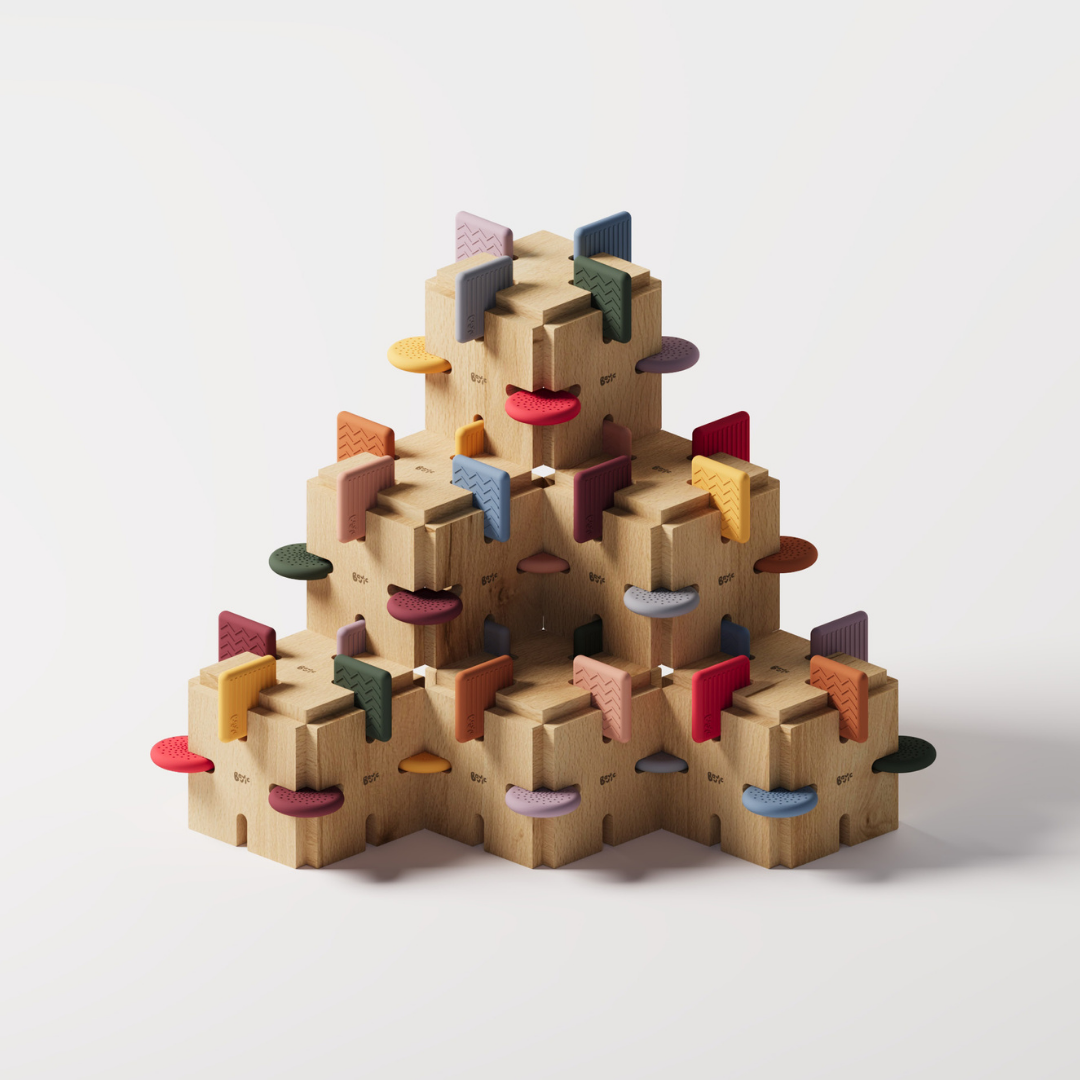 BAVVIC FAMILY SET - Wooden Contruction Toy