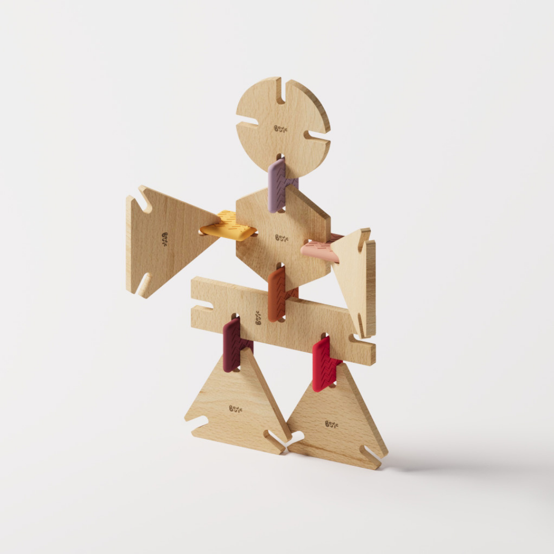 BAVVIC FAMILY SET - Wooden Contruction Toy