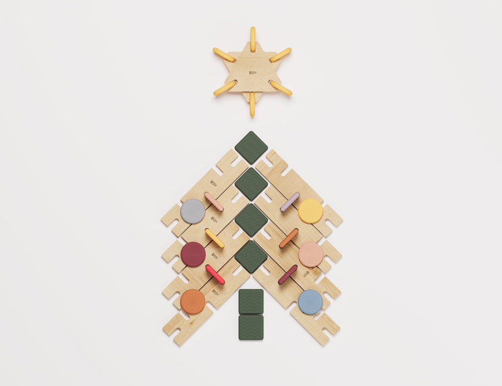 BAVVIC - CHRISTMAS HOHOHO SET - Wooden Contruction Toy