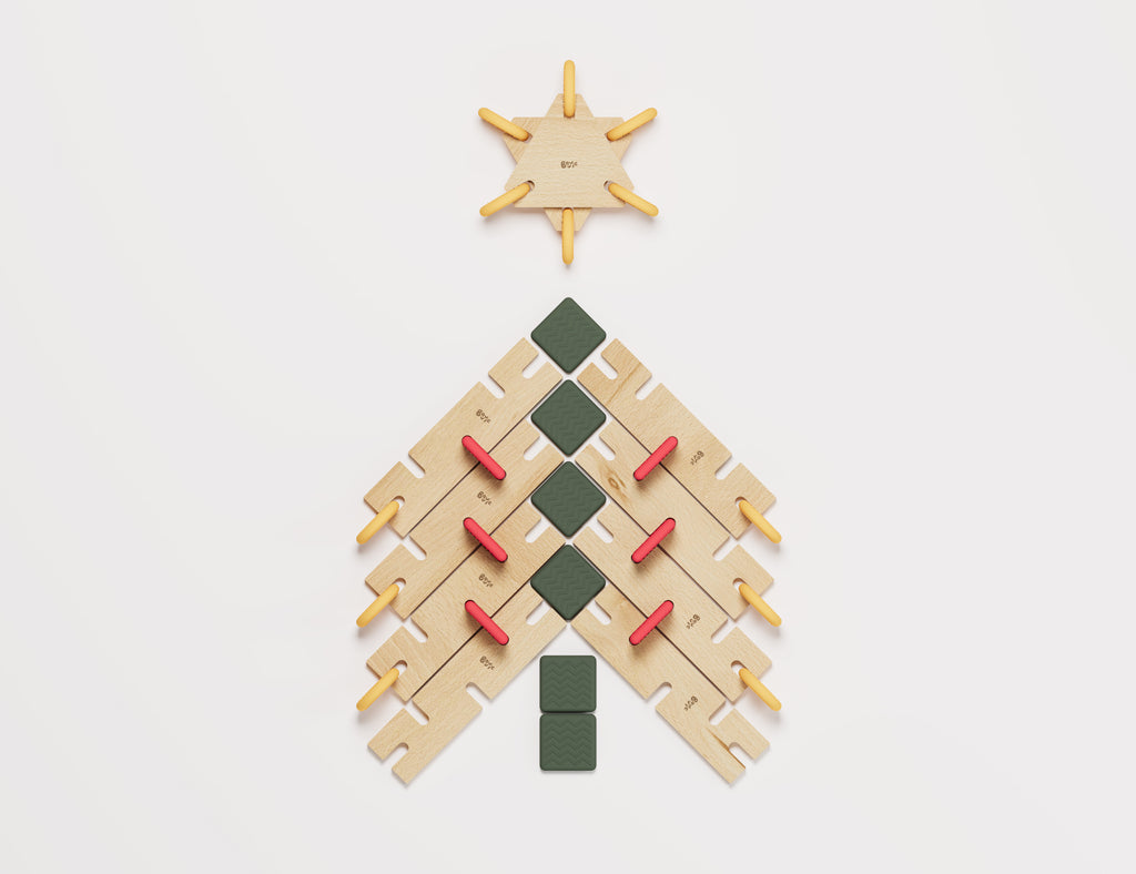 BAVVIC - CHRISTMAS HOHOHO SET - Wooden Contruction Toy