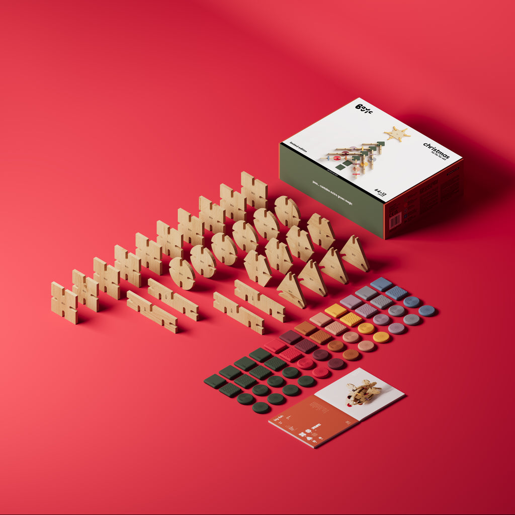 BAVVIC - CHRISTMAS HOHOHO SET - Wooden Contruction Toy