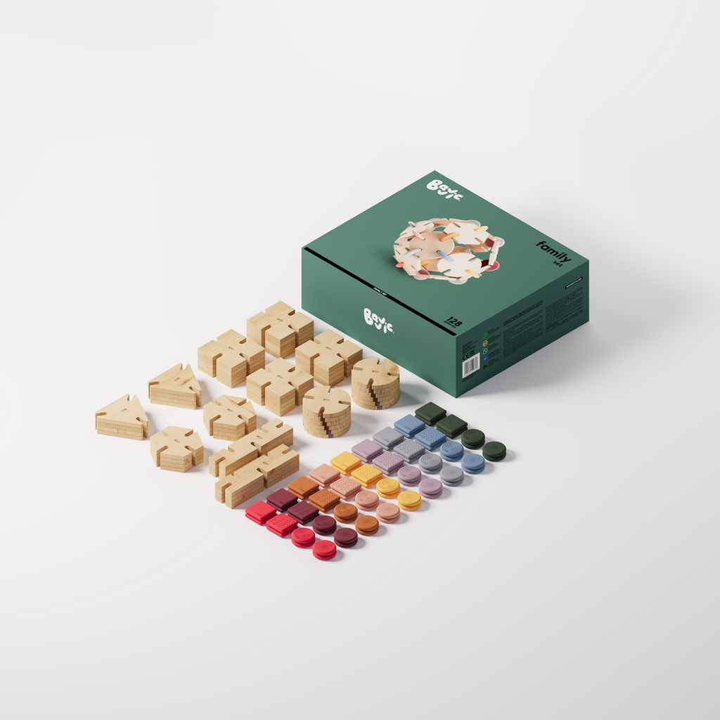 BAVVIC FAMILY SET - Wooden Contruction Toy